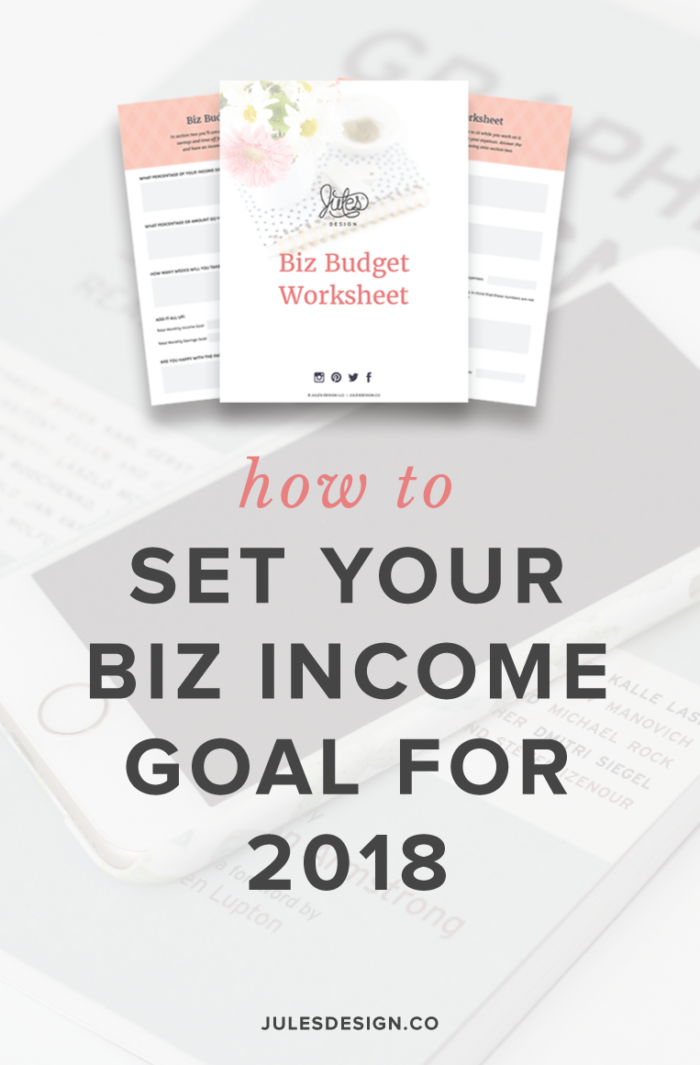 How to set your biz income goal for 2018. Don’t worry, we aren’t picking a number out of thin air that you have to magically get to by 2019. This number will be based on what your services/products are and how many you can sell per year. We’re going to be realistic, but aspirational when calculating your income goals.
