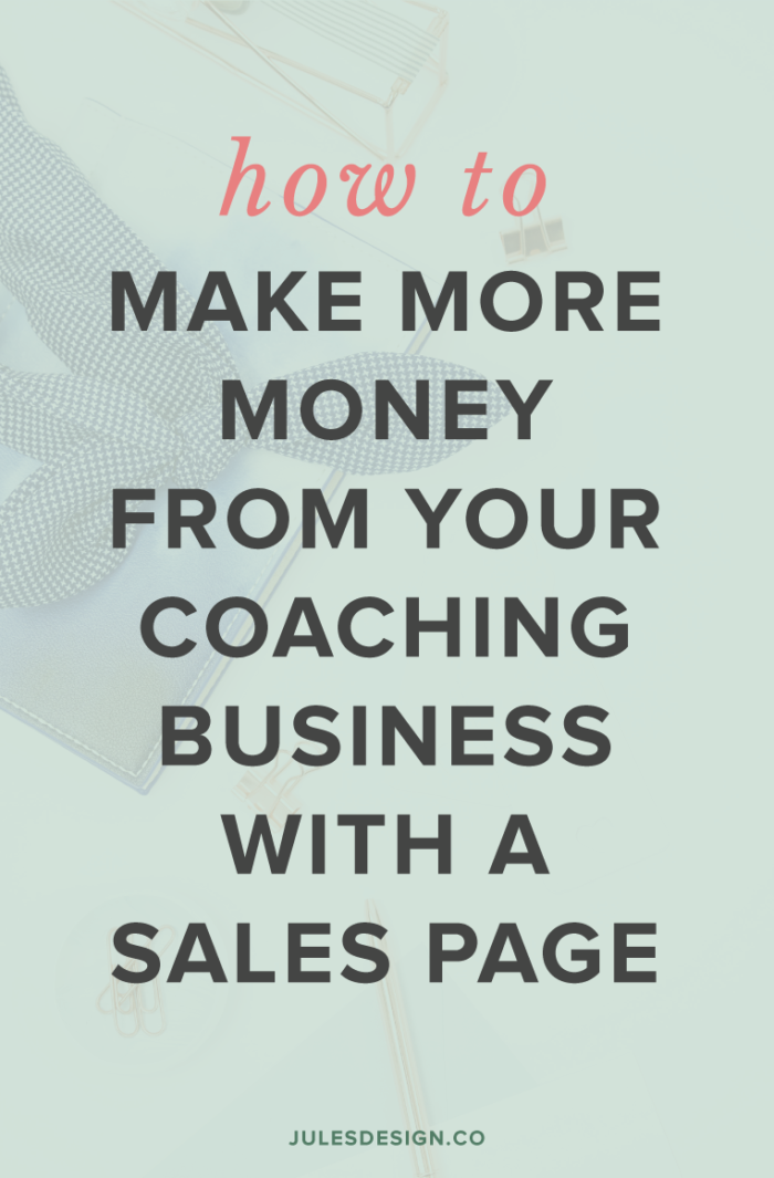 How to make more money from your coaching business with a sales page. You only have a brief window when someone visits your sales page to capture their attention. The first thing you want to have on the page is a section showing the value of the thing you’re selling. If it’s the right fit for the reader, they’ll be hooked and want all the details!