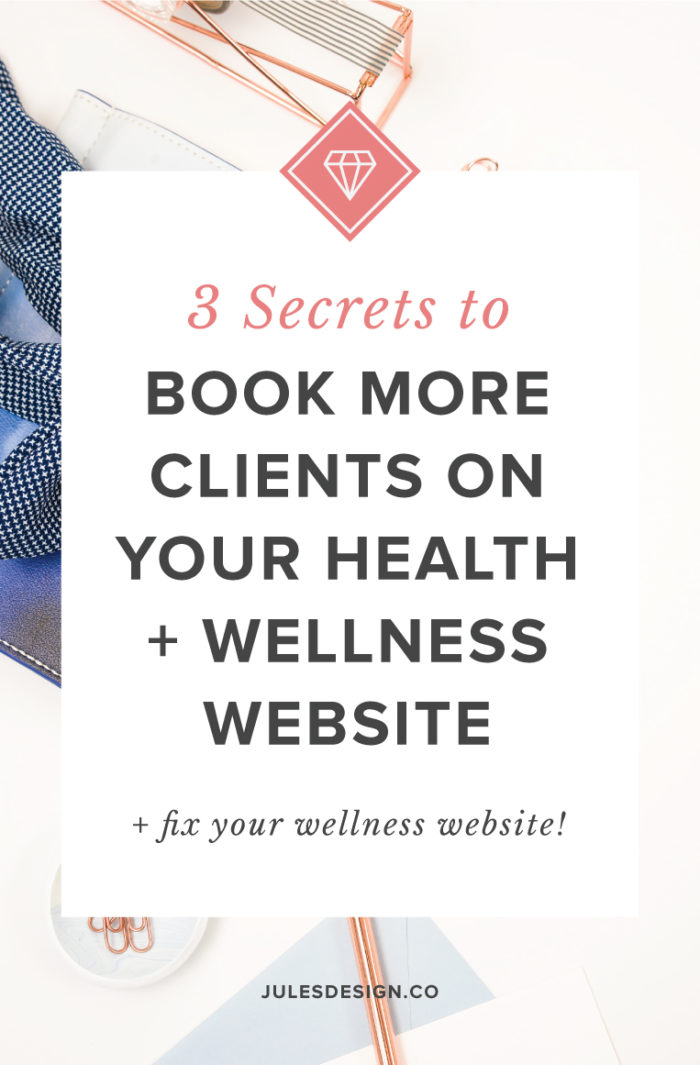 3 secrets to book more clients on your health and wellness website. The strategy behind your website is just as important, if not more so than all those fancy design elements. If it doesn’t work then it’s not doing its job as a sales force for your business. The good news is that we can increase inquiries and sales by thinking through how your website functions. Making your website much more effective at actually booking clients.