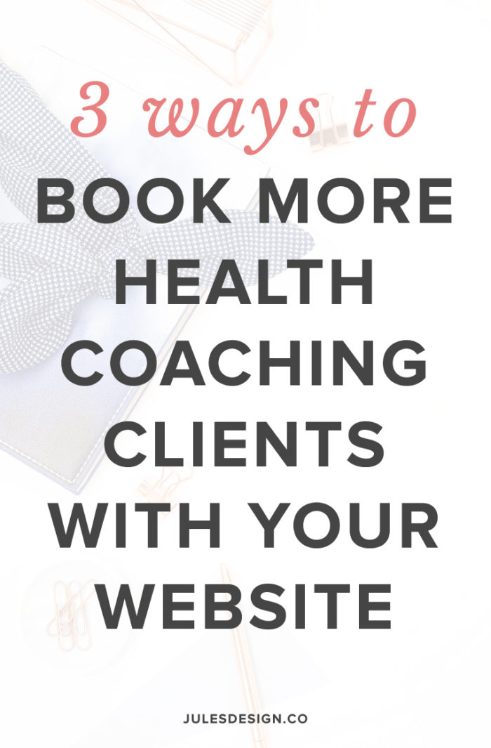 3 ways to book more health coaching clients with your website. The goal here is to streamline and automate to make the booking process as easy as possible for your clients and yourself. You’ve got people on your services/sales pages and are interested. Now, make sure you include an awesome call to action to make it crystal clear what the next steps are. This will eliminate any confusion when booking you.