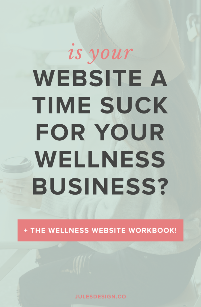 Is your website a time suck for your wellness business? Find out and grab the wellness website workbook. In this post, I’m going to share a few of my favorite tips to help you prevent repeat questions, organize your intake process, package your services, and have with a more streamlined website overall.