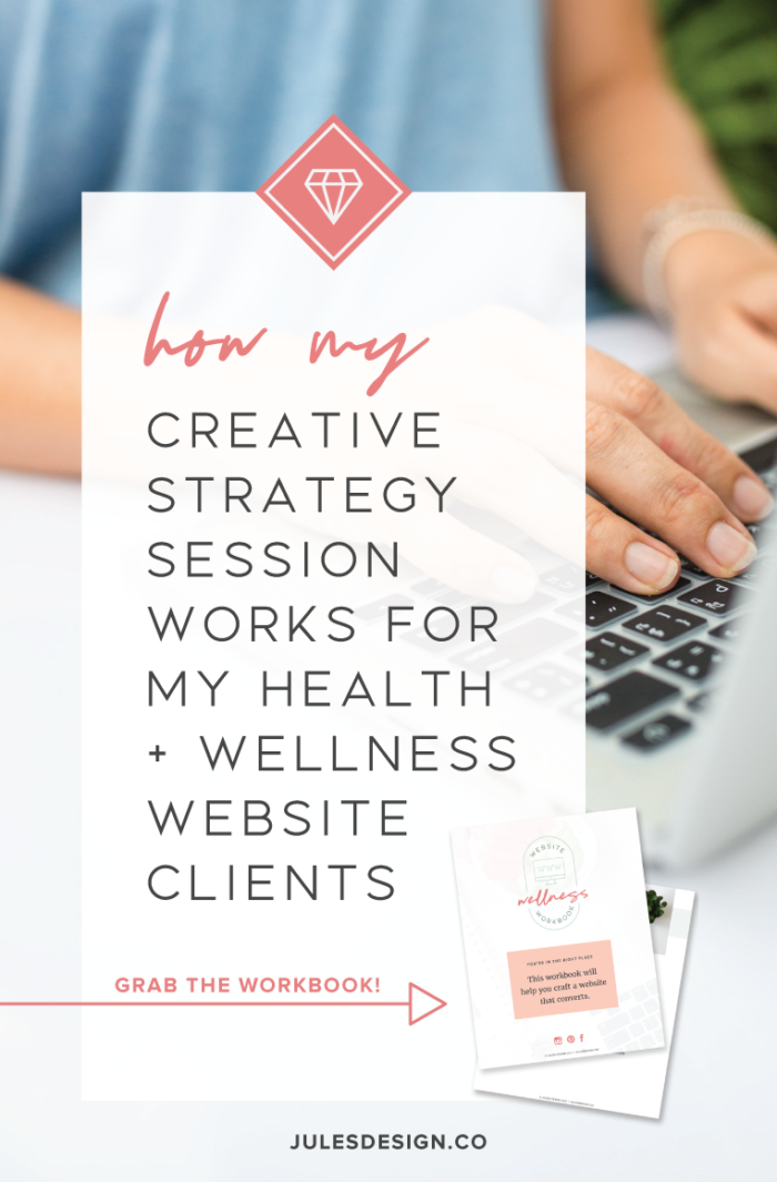 How my creative strategy session works for my health + wellness clients. Plus, grab the wellness website workbook! Whether you’re DIYing your website or working with a designer, a strategy should play a foundational role in your website design process.  Without a strategy, you’re simply throwing spaghetti at a wall and hoping that something will stick. Your prospects aren’t likely to take action and will leave your site quickly unless you have a plan in place.