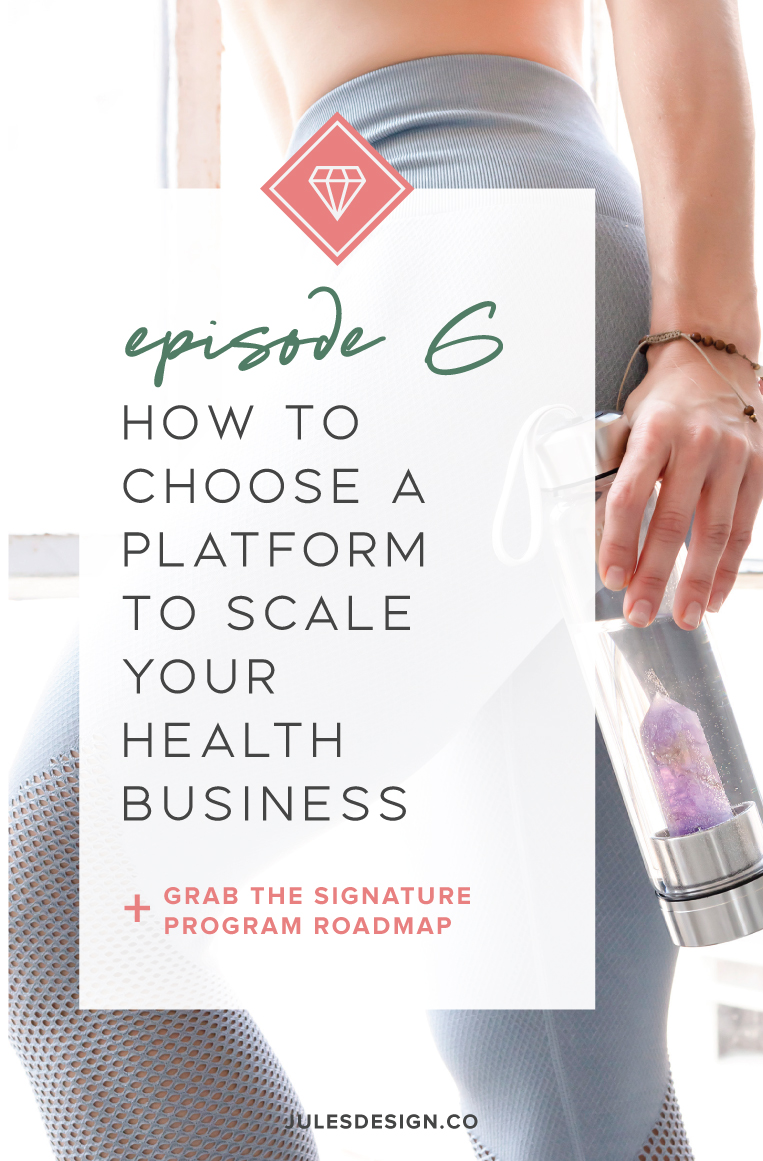 Episode 6: How to choose a platform to scale your health business. Grab the Signature Program, Course, or Membership Site Roadmap. My top 3 favorite platforms to build a group program, course or membership site. All are easy to use, safe, and scalable! 
