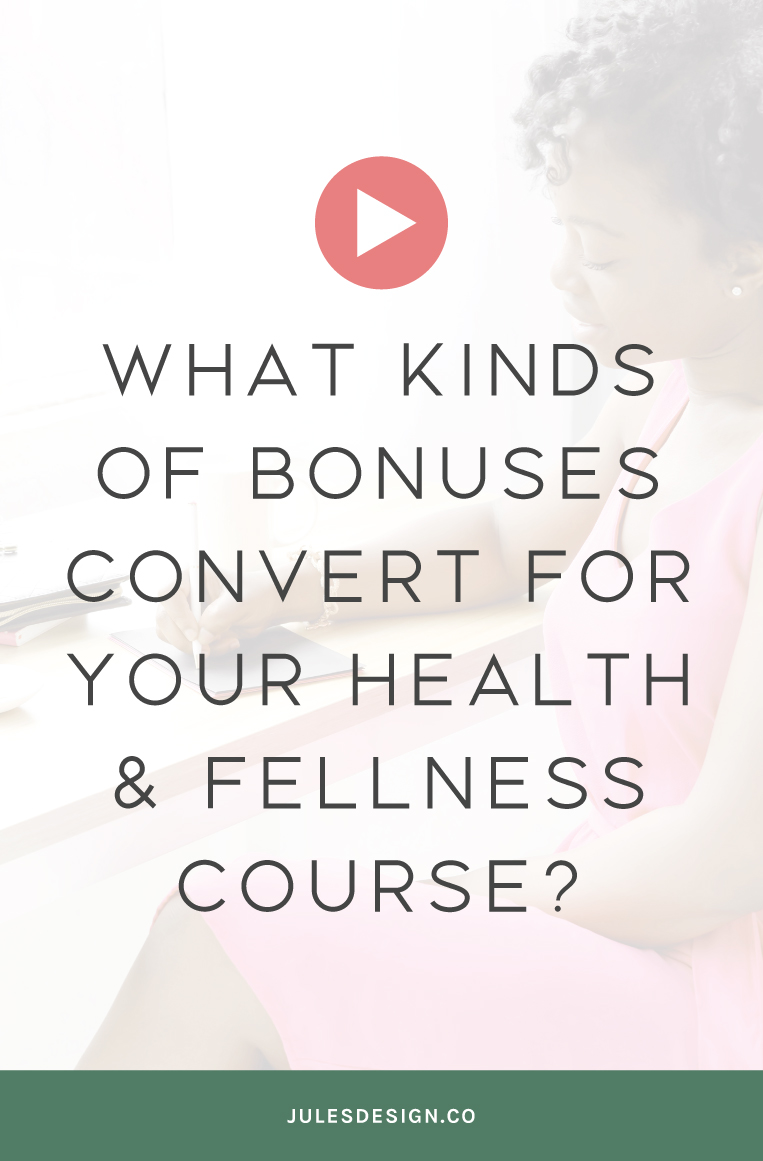 What kinds of bonuses convert for your health and fitness course? Click here to listen to episode 12 of the go-to wellness pro podcast! What a bonus is and why you should add them to your course. Best practices for adding bonuses to your course. The best kinds of bonuses to create for a health & wellness course. How to tell your audience about these bonuses to get higher conversion rates.
