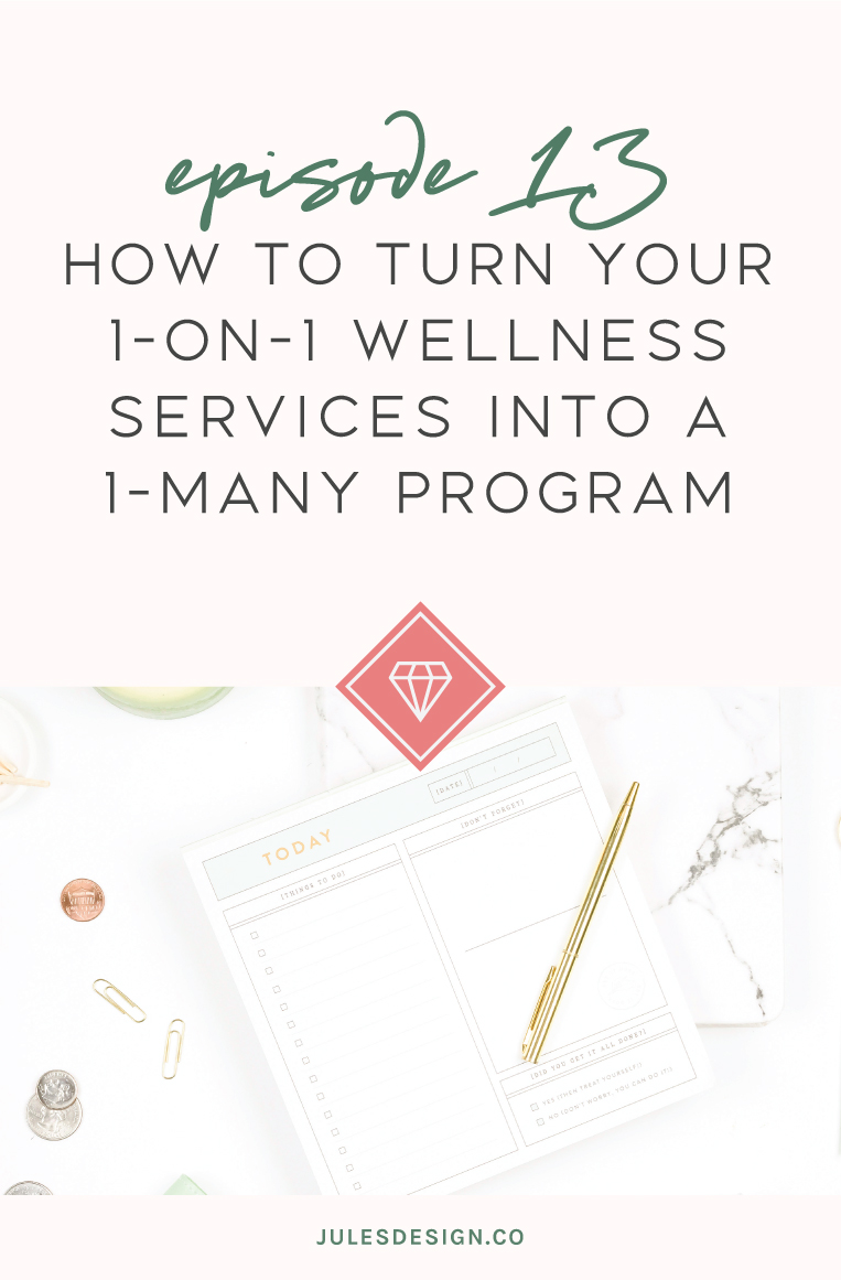 How to turn your 1-on-1 wellness services into a 1-many program. On today’s episode, we will cover how to naturally transition from a 1-on-1 service to a group program that sells for your health and fitness business.  I'm all about making things easy and not overcomplicating your business. That's what this episode is all about!