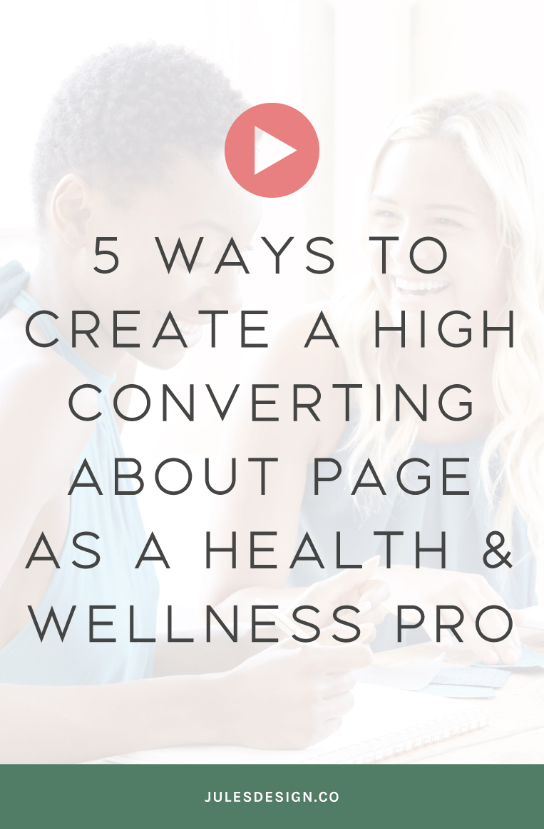 5 ways to create a high converting about page as a health and wellness pro. I challenge you to take a look at your About Page and see if it’s really up to date. While you’re there, see if you can incorporate the 5 ways to create a powerful about page as a health coach, that I'm covering on episode 16 of the Go-To Wellness Pro Podcast.