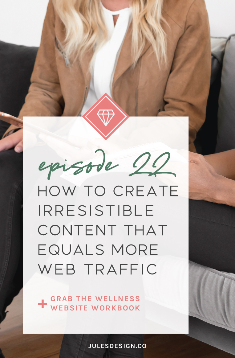 Episode 22 of the Go-To Wellness Pro Podcast. How to create irresistible content that equals more web traffic! I'll cover how to create strategic content so that you can get more traffic over to your website, be seen as a leader in your community, and earn the trust of your website visitors faster.