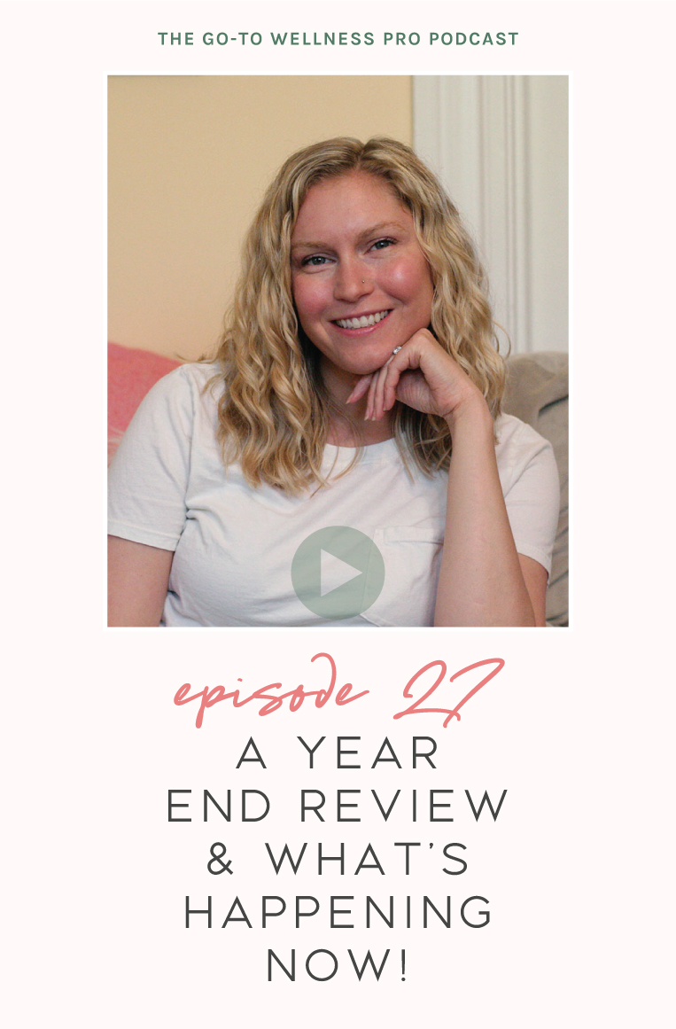 A Year End Review & What’s Happening Now! This week, I'm back from the Holiday and New Year break with a brand new episode of the Go-To Wellness Pro Podcast! I'm sharing what I accomplished during 2019 and what I have planned for the New Year. 