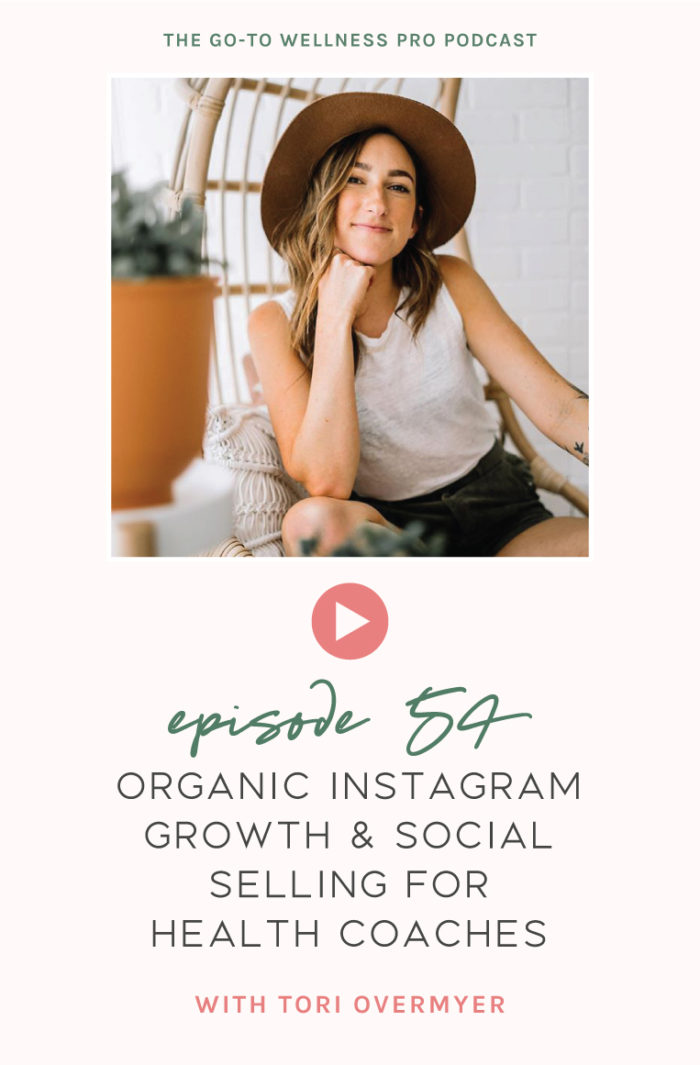 Organic Instagram growth and social selling for Health Coaches. Tori Overmyer is a business coach for other coaches. She helps women create and sell their offers on Instagram in order to grow a thriving online business. She specializes in organic Instagram growth and social selling. I absolutely loved talking with Tori about this constantly evolving platform! She has so much knowledge to share on the subject and we seriously covered it all. You won't want to miss this week's episode!