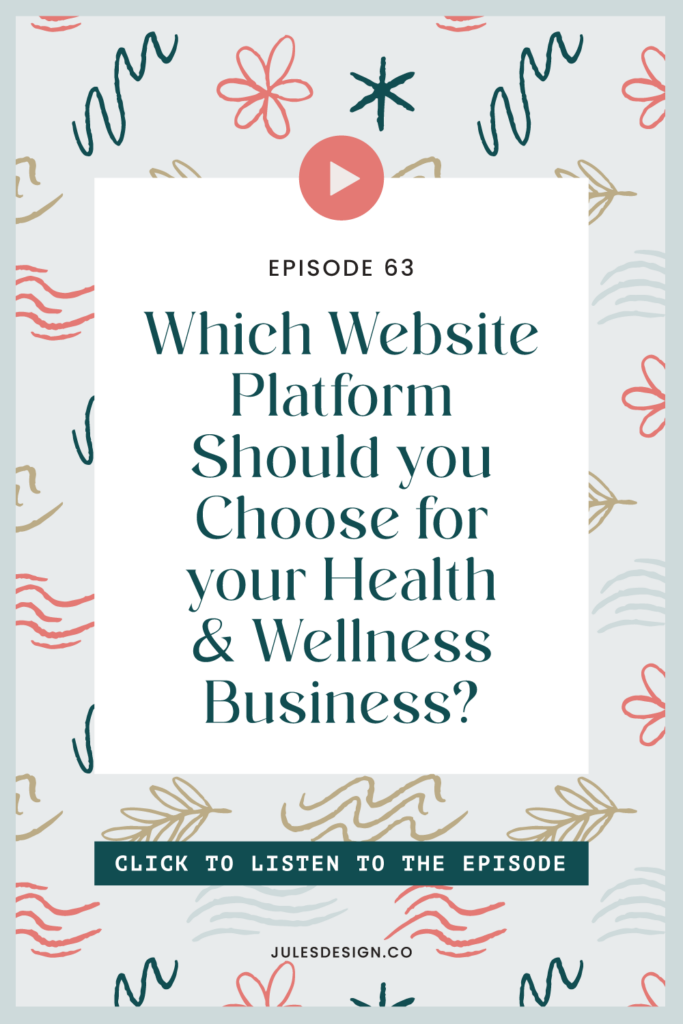 Which website platform should you choose for your health and wellness business? Click to listen to episode 63 of the Go-To Wellness Pro Podcast. 

Not sure which is best for your business? I'll go into detail about the pros and cons of WordPress, ShowIt, Shopify, and Kajabi.

I'm also sharing who I recommend each type of platform for so you can be sure you're picking the best platform to set a solid foundation for your website. That way you have a website that is set up to grow with your business and you don't need to switch down the line to another platform. 