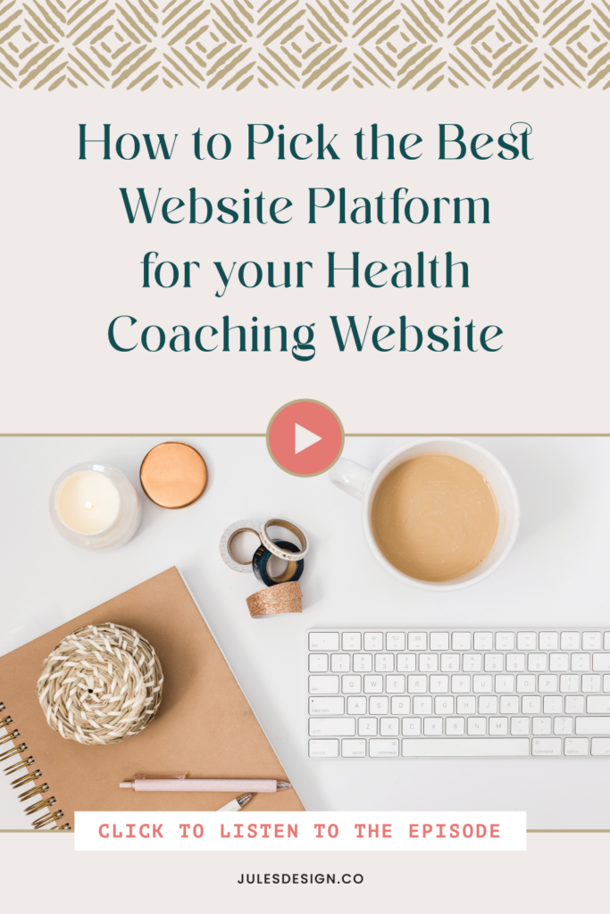 How to pick the best website platform for your health coaching website. This week on the Go-To Wellness Pro Podcast I’m comparing the different website platforms out there that I work with regularly as a website designer for wellness pros like health coaches, nutritionists, and fitness trainers. 