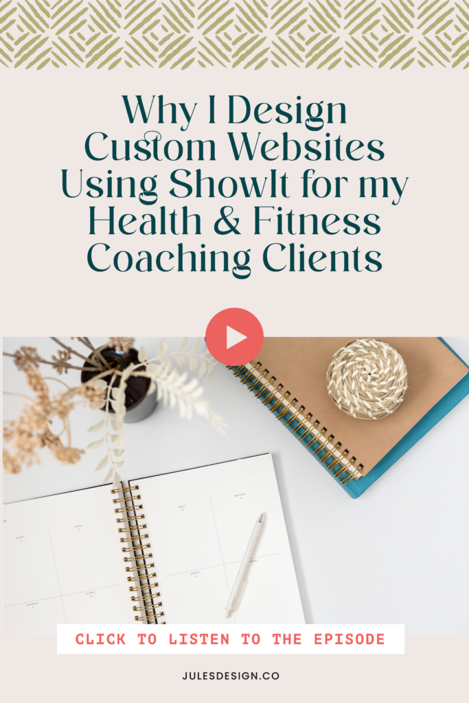 Why I design custom websites using ShowIt for my Health & fitness coaching clients as a website designer for wellness professionals. 

This week on the Go-To Wellness Pro Podcast, I’m going in-depth on my new favorite website platform, Showit! This is a lesser-known platform in comparison with other big names in the game, like WordPress and Squarespace, so I want to bring some awareness to it so you know how amazing it is! 
