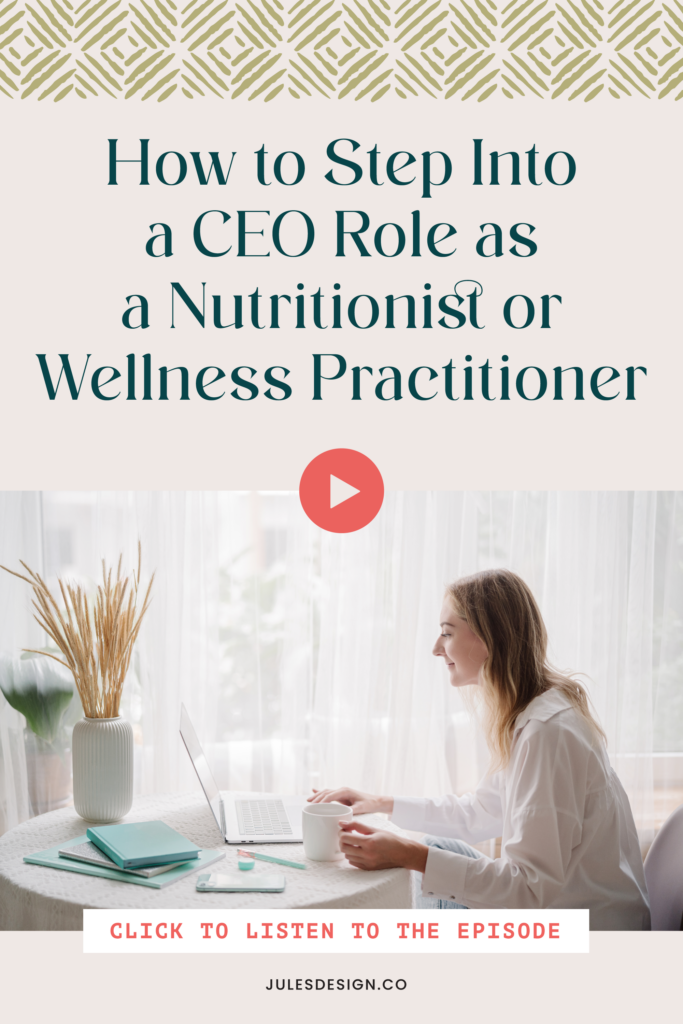 How to Step Into a CEO Role as a Nutritionist or Wellness Practitioner - Go-To Wellness Pro Podcast. 

This week on the podcast, I'm covering a topic that I personally have gone through as a business owner. Feeling stuck and not embracing more of a CEO role. I share how focusing on the right tasks will help you see big business growth as a health & fitness business owner.