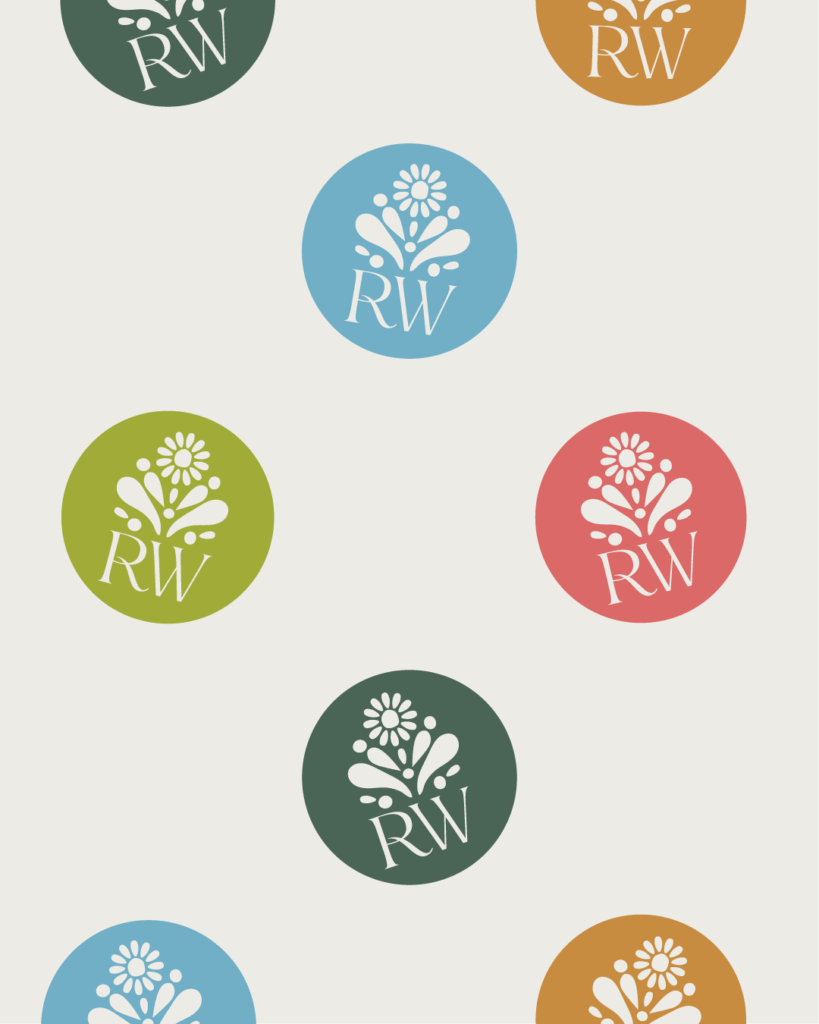 Warm, grounding brand color palette and identity for a wellness coach