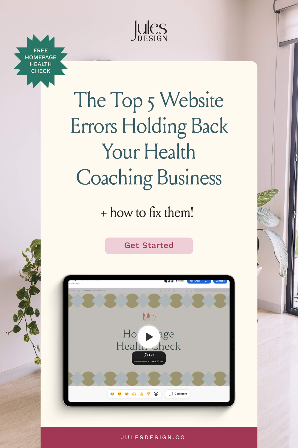 Avoid These 5 Website Pitfalls as a Health Coach or Private Practice Owner (+ how to fix them) by Jules Design