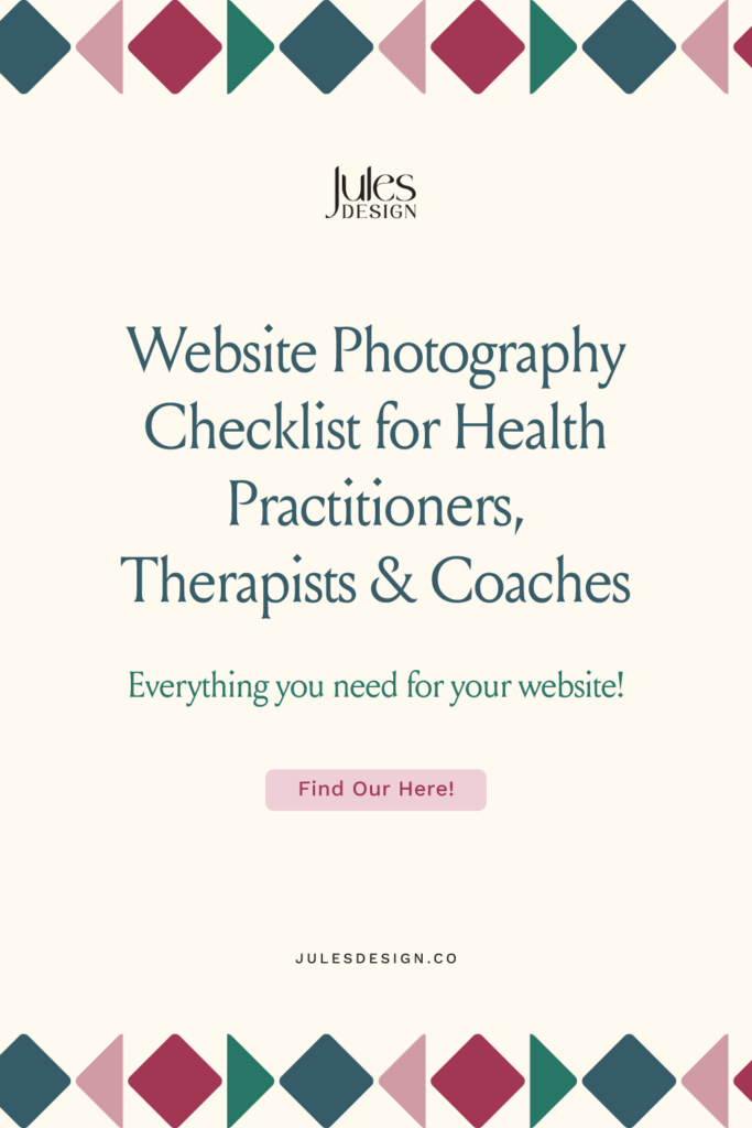 Website Photography Checklist for Health Practitioners, Therapists & Coaches. Everything you need for your website!